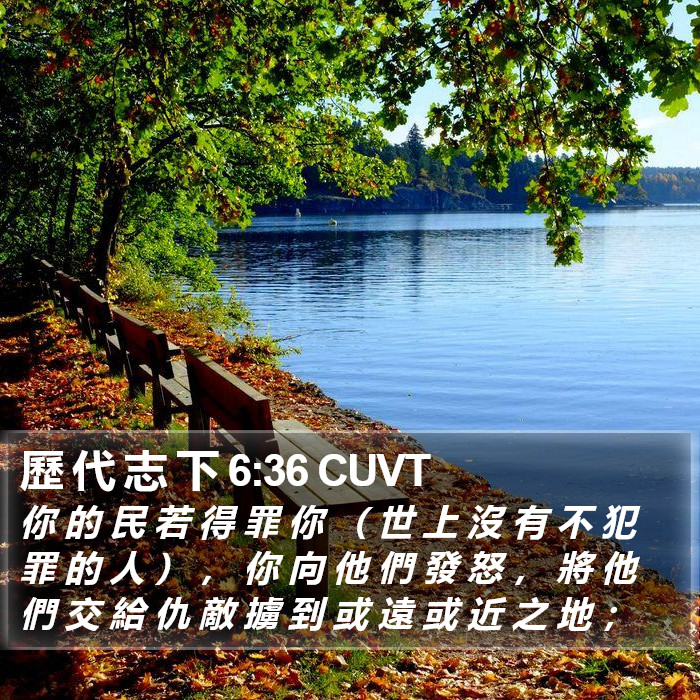 歷 代 志 下 6:36 CUVT Bible Study