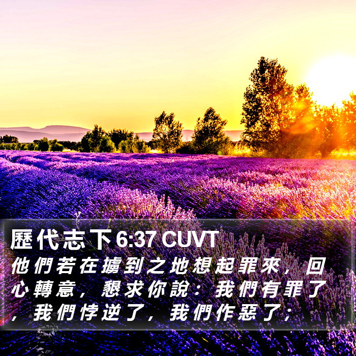 歷 代 志 下 6:37 CUVT Bible Study