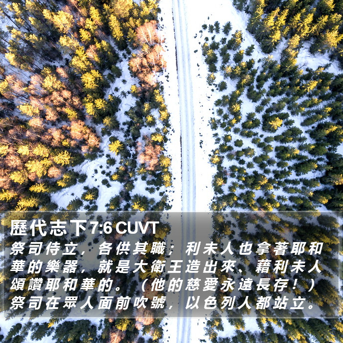 歷 代 志 下 7:6 CUVT Bible Study