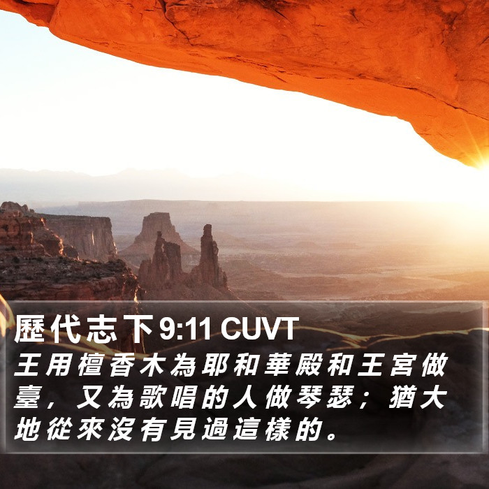 歷 代 志 下 9:11 CUVT Bible Study