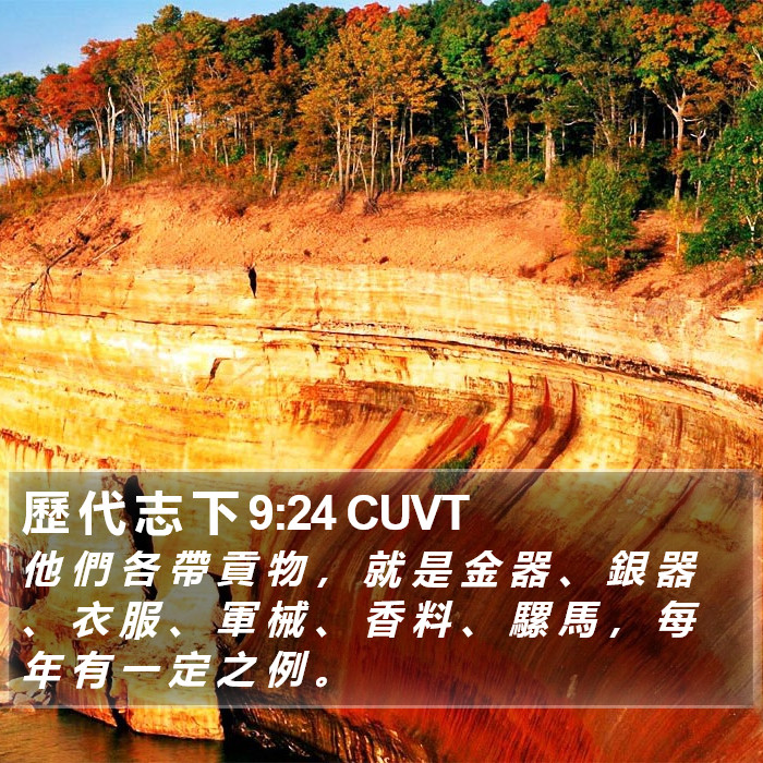 歷 代 志 下 9:24 CUVT Bible Study