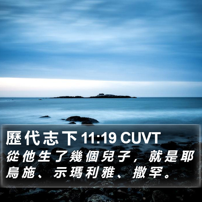 歷 代 志 下 11:19 CUVT Bible Study