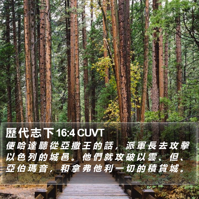 歷 代 志 下 16:4 CUVT Bible Study