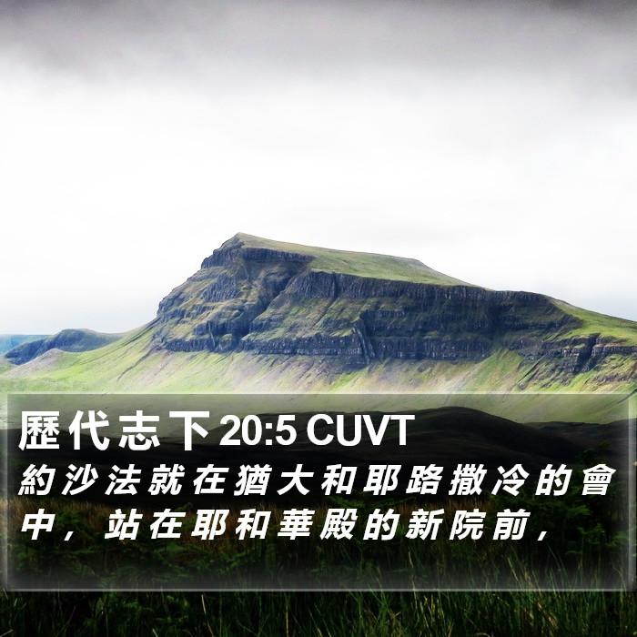 歷 代 志 下 20:5 CUVT Bible Study