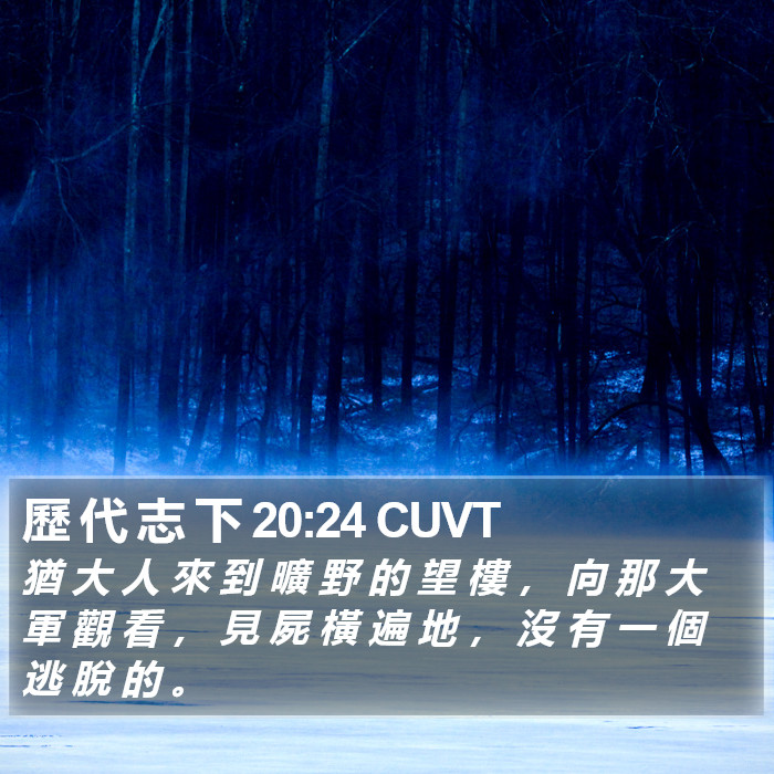 歷 代 志 下 20:24 CUVT Bible Study
