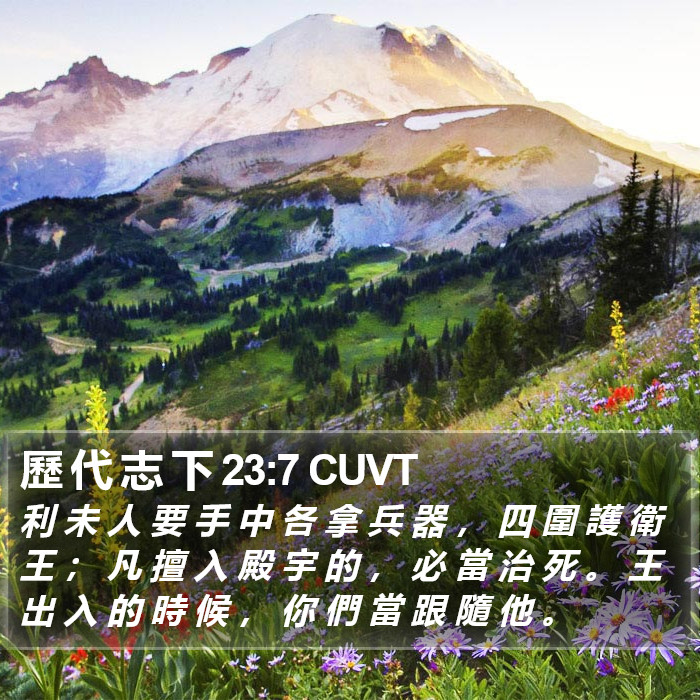 歷 代 志 下 23:7 CUVT Bible Study