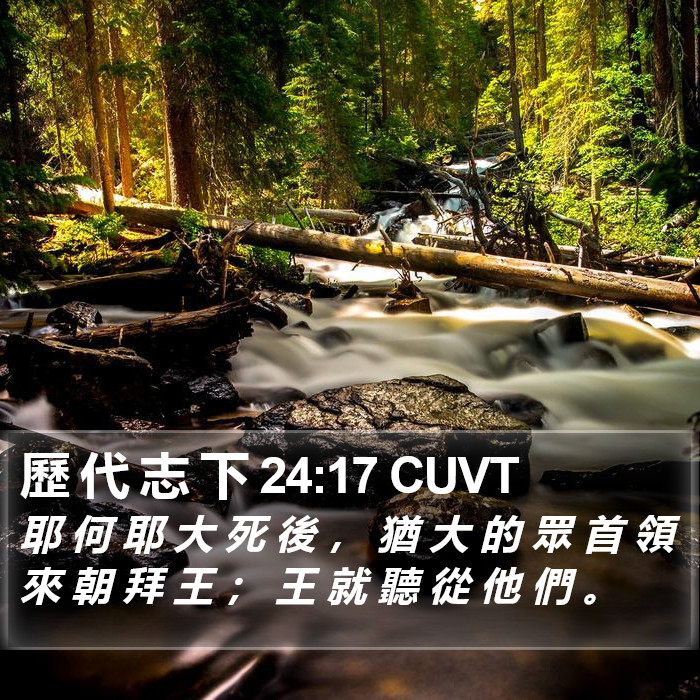 歷 代 志 下 24:17 CUVT Bible Study