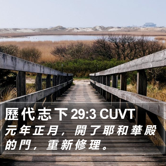 歷 代 志 下 29:3 CUVT Bible Study