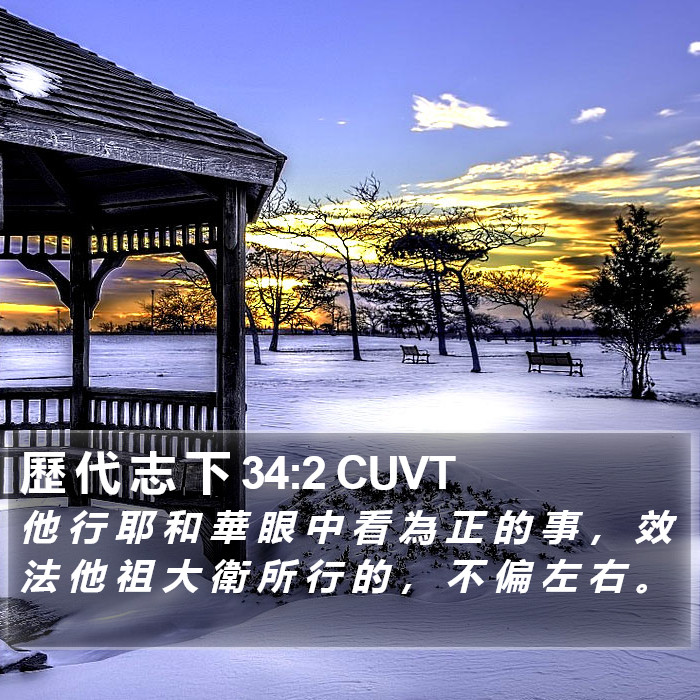 歷 代 志 下 34:2 CUVT Bible Study