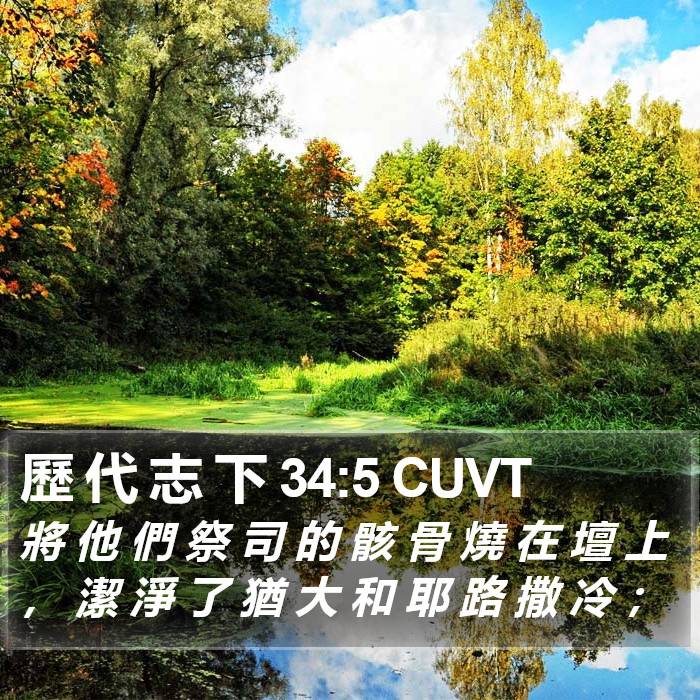 歷 代 志 下 34:5 CUVT Bible Study
