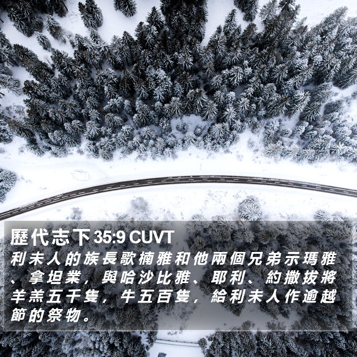 歷 代 志 下 35:9 CUVT Bible Study