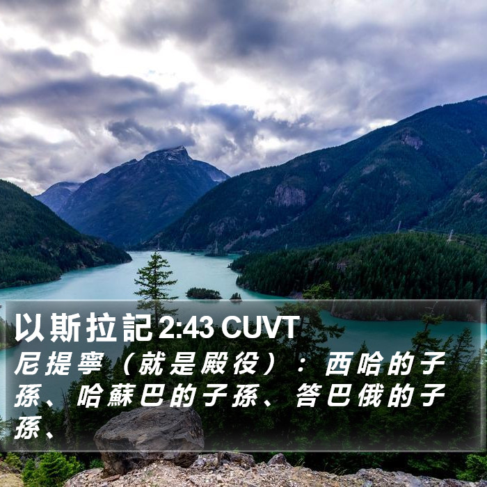 以 斯 拉 記 2:43 CUVT Bible Study
