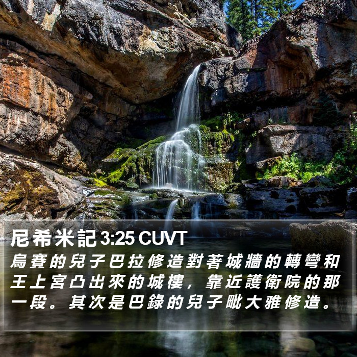尼 希 米 記 3:25 CUVT Bible Study