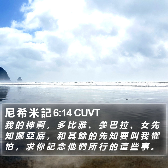 尼 希 米 記 6:14 CUVT Bible Study