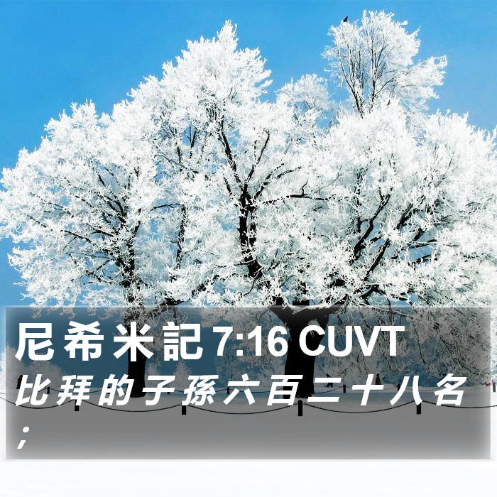 尼 希 米 記 7:16 CUVT Bible Study