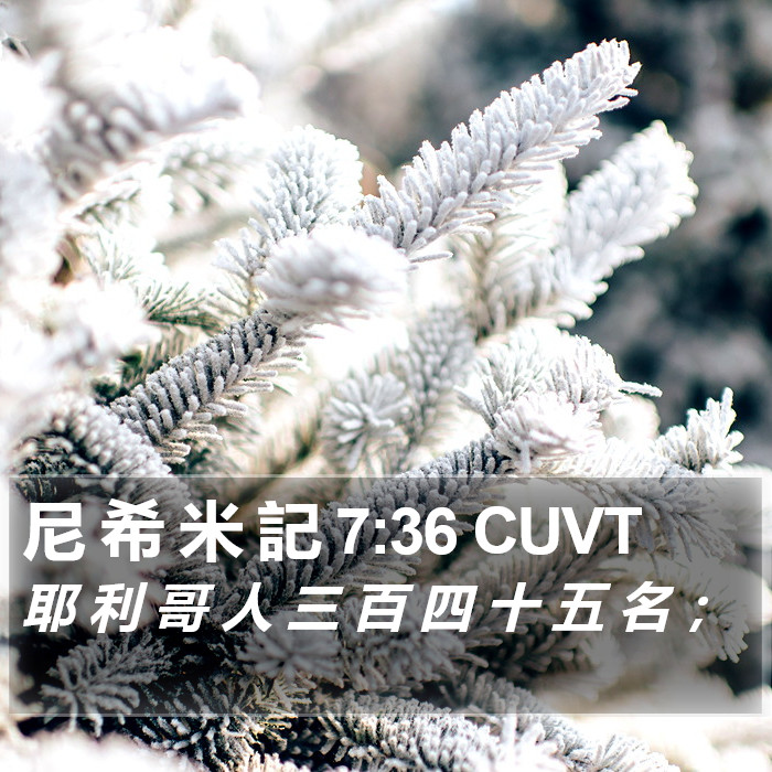 尼 希 米 記 7:36 CUVT Bible Study