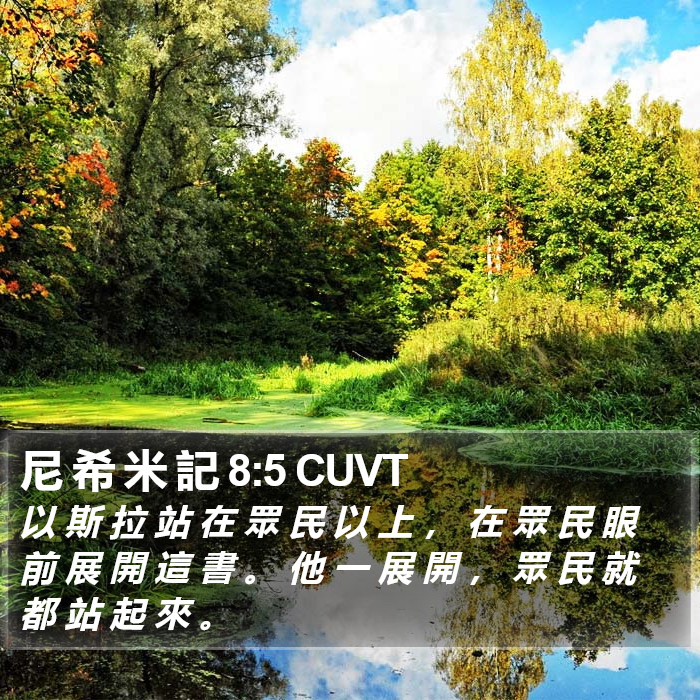 尼 希 米 記 8:5 CUVT Bible Study