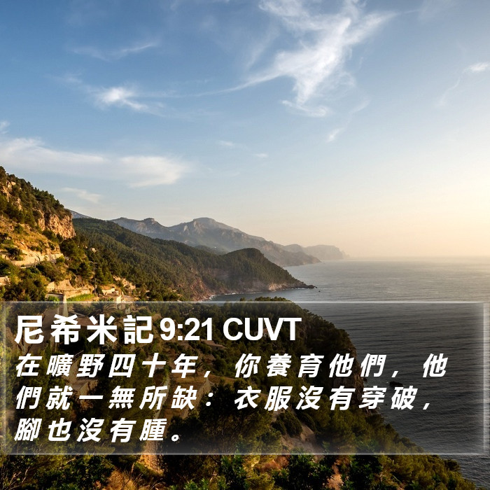 尼 希 米 記 9:21 CUVT Bible Study