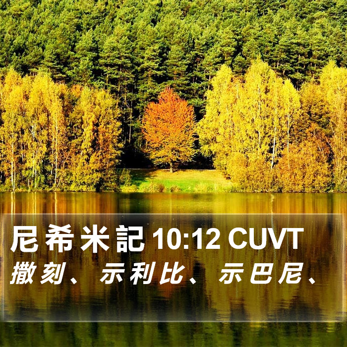 尼 希 米 記 10:12 CUVT Bible Study