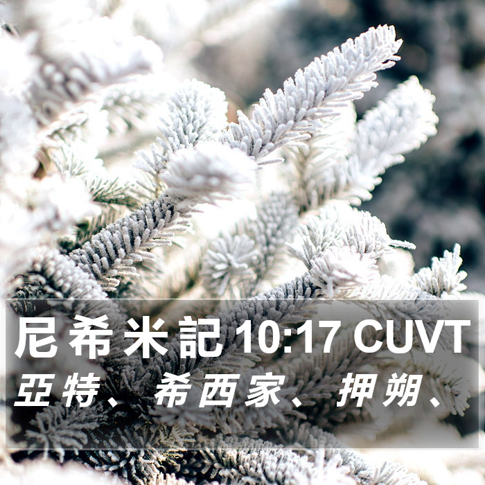 尼 希 米 記 10:17 CUVT Bible Study