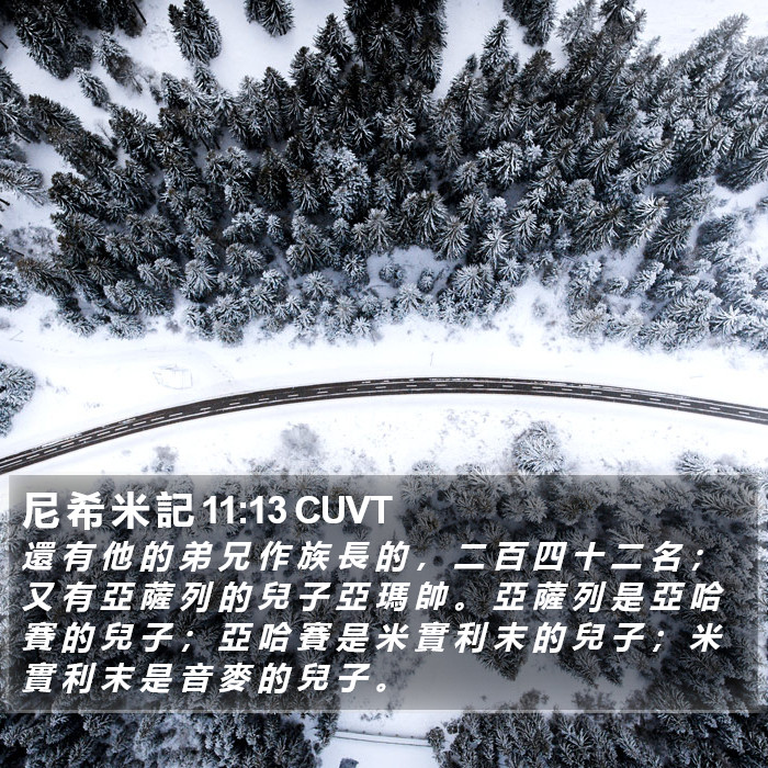 尼 希 米 記 11:13 CUVT Bible Study