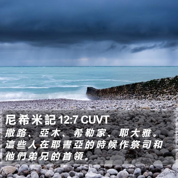 尼 希 米 記 12:7 CUVT Bible Study