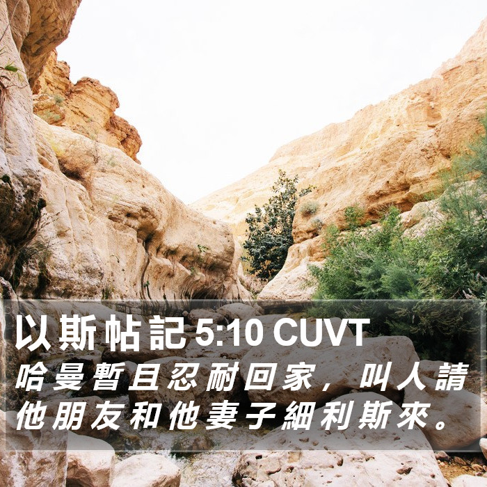 以 斯 帖 記 5:10 CUVT Bible Study