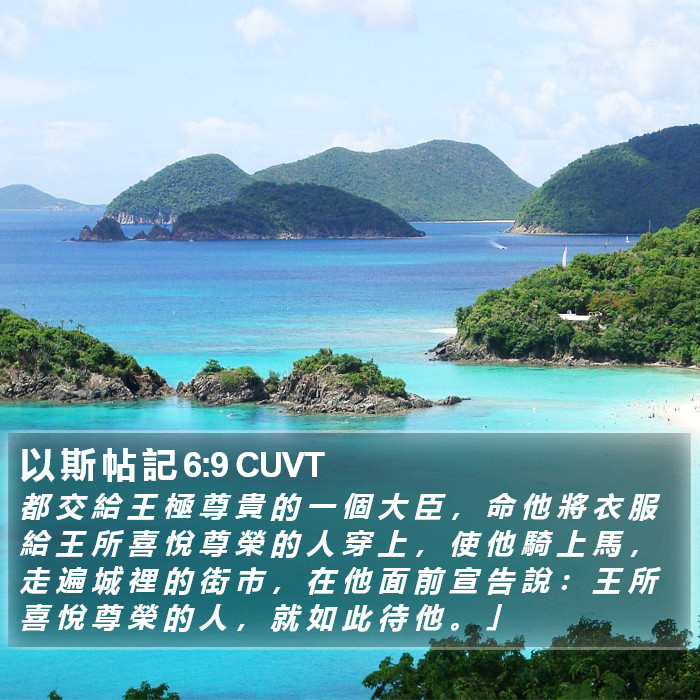 以 斯 帖 記 6:9 CUVT Bible Study