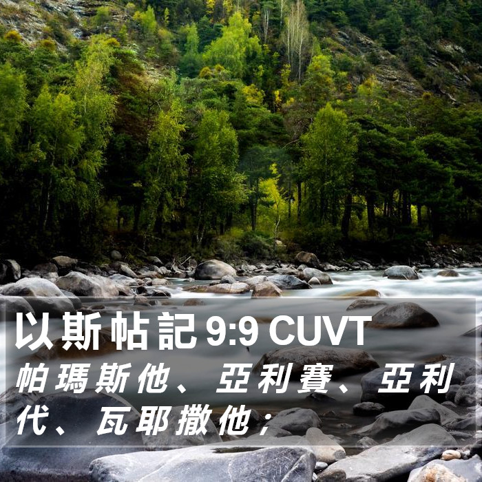 以 斯 帖 記 9:9 CUVT Bible Study