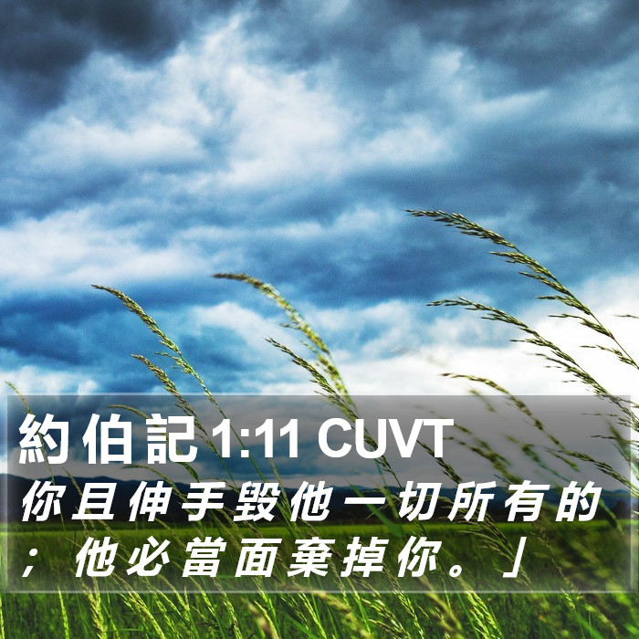 約 伯 記 1:11 CUVT Bible Study