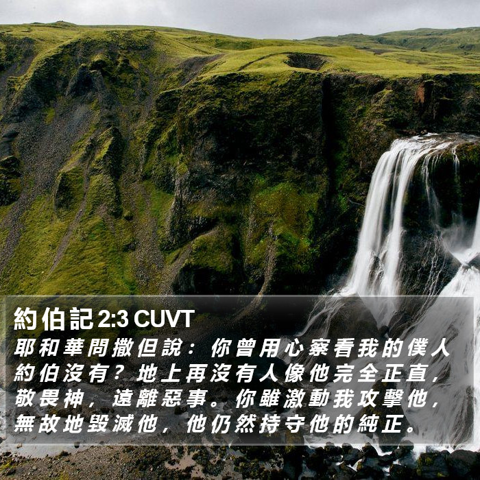 約 伯 記 2:3 CUVT Bible Study