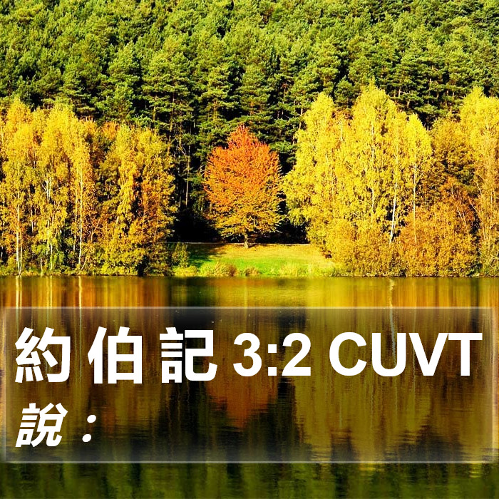 約 伯 記 3:2 CUVT Bible Study