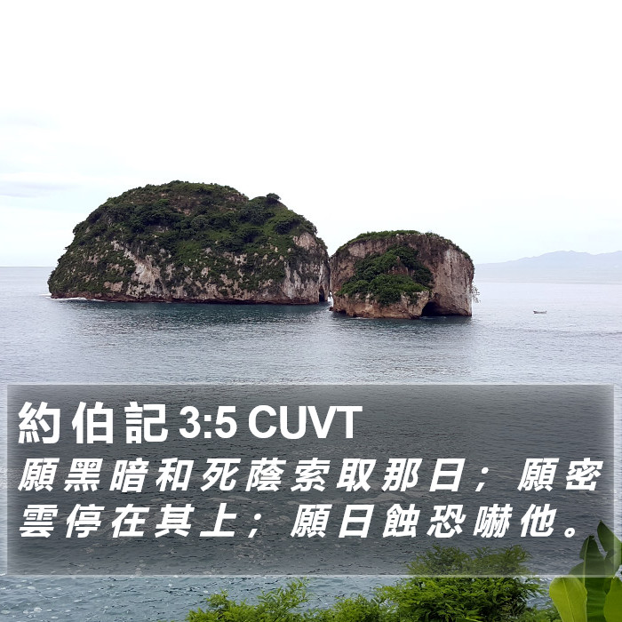 約 伯 記 3:5 CUVT Bible Study