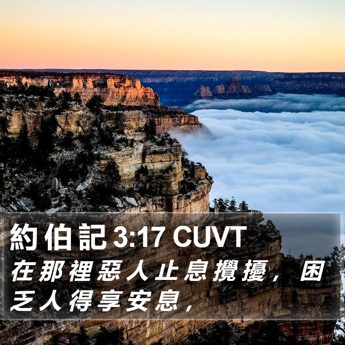 約 伯 記 3:17 CUVT Bible Study