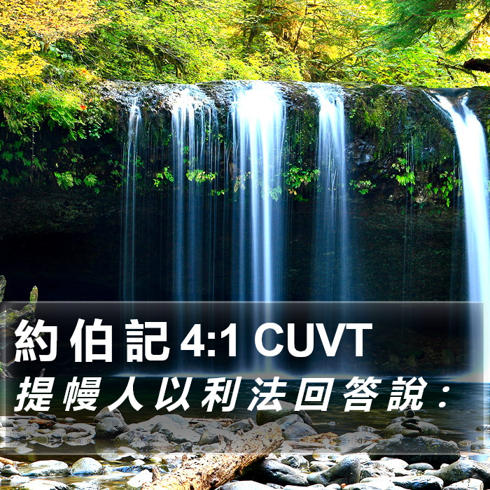 約 伯 記 4:1 CUVT Bible Study