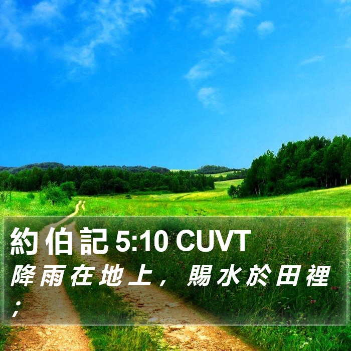 約 伯 記 5:10 CUVT Bible Study