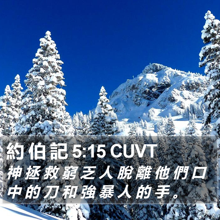 約 伯 記 5:15 CUVT Bible Study