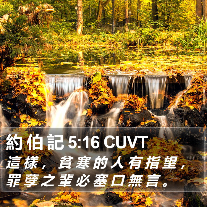 約 伯 記 5:16 CUVT Bible Study