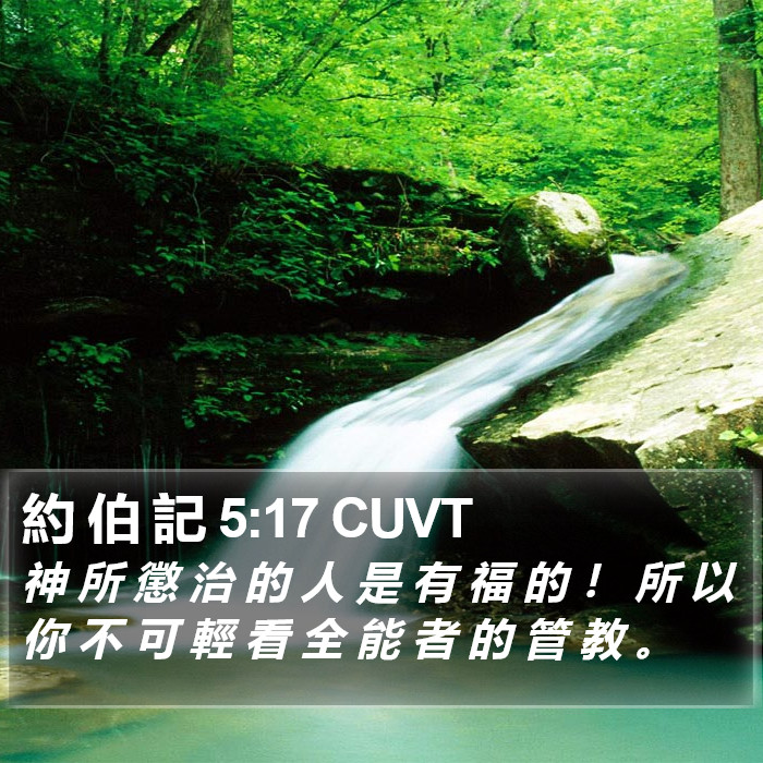 約 伯 記 5:17 CUVT Bible Study