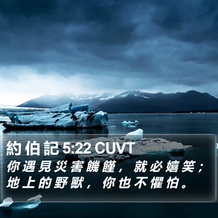 約 伯 記 5:22 CUVT Bible Study