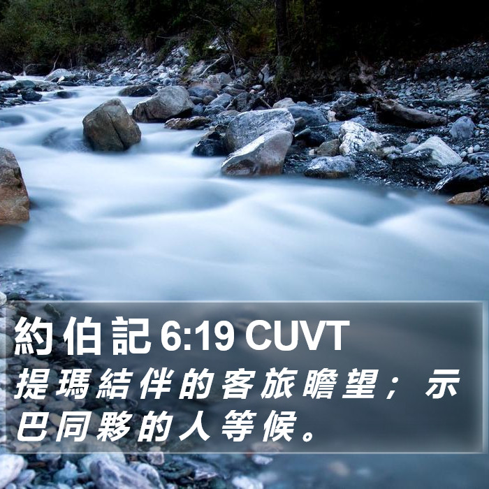 約 伯 記 6:19 CUVT Bible Study