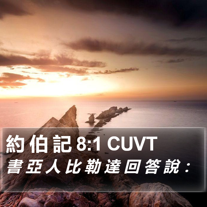 約 伯 記 8:1 CUVT Bible Study