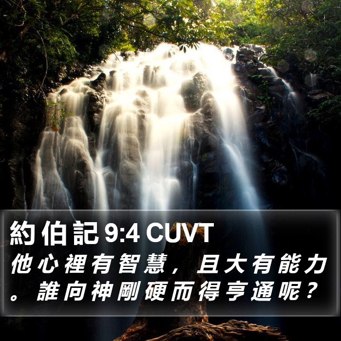 約 伯 記 9:4 CUVT Bible Study