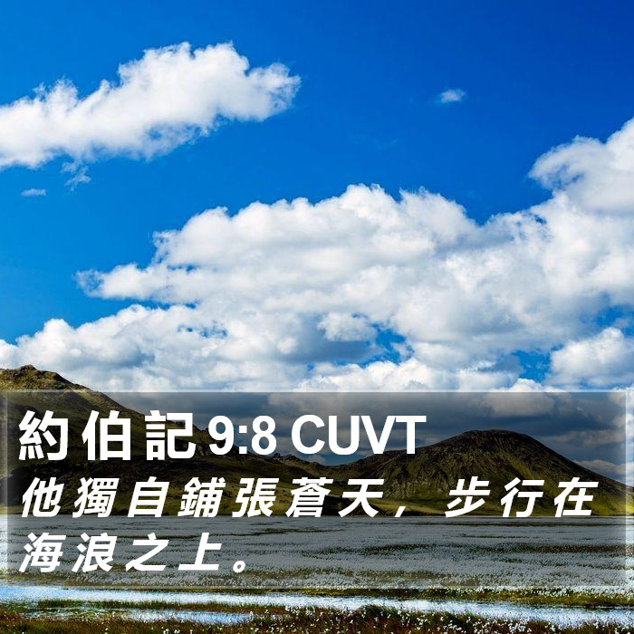 約 伯 記 9:8 CUVT Bible Study