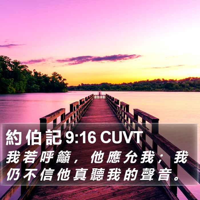 約 伯 記 9:16 CUVT Bible Study