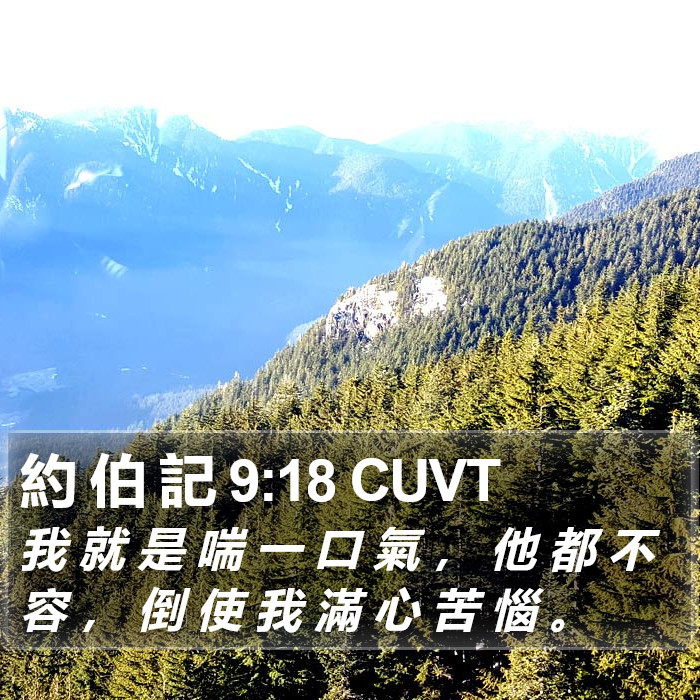 約 伯 記 9:18 CUVT Bible Study