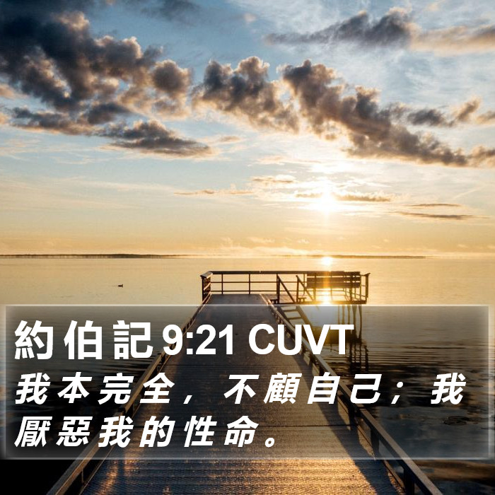 約 伯 記 9:21 CUVT Bible Study