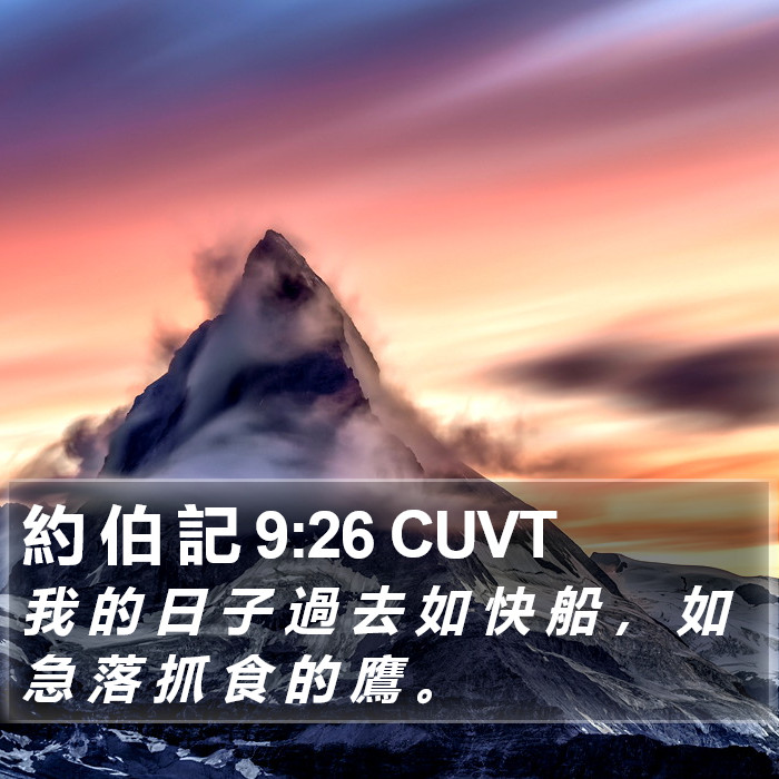 約 伯 記 9:26 CUVT Bible Study