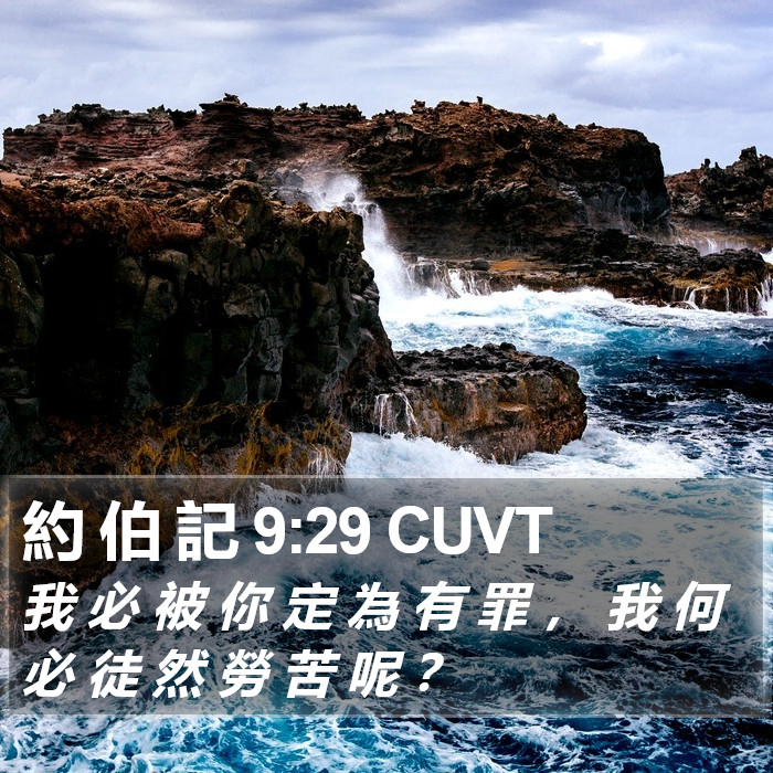 約 伯 記 9:29 CUVT Bible Study