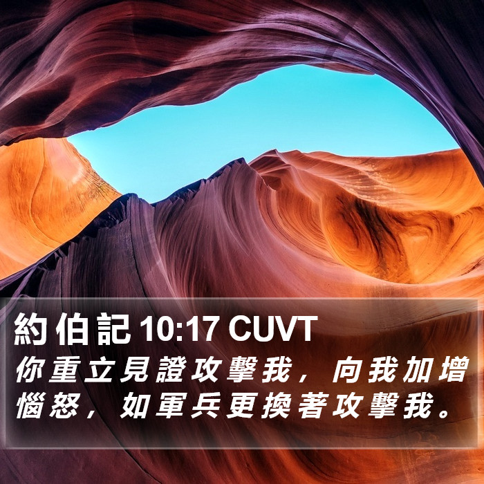 約 伯 記 10:17 CUVT Bible Study